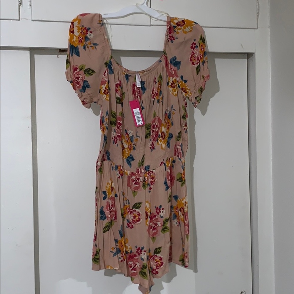 Mauve floral romper